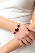 Load image into Gallery viewer, Paparazzi Round Royalty Pink Necklace &amp; Twinkling Trio Pink Bracelet 2 Piece Set
