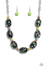Load image into Gallery viewer, PREORDER Paparazzi No Laughing SPLATTER - Green Necklace
