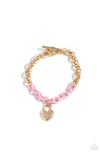 Load image into Gallery viewer, Paparazzi 2 Piece Set Locked Down - Pink Necklace - Locked and Loved Bracelet
