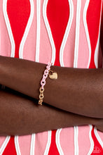 Load image into Gallery viewer, Paparazzi 2 Piece Set Locked Down - Pink Necklace - Locked and Loved Bracelet
