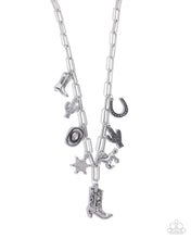 Load image into Gallery viewer, Paparazzi Hoedown Throwdown - Silver Necklace

