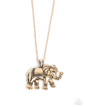 Load image into Gallery viewer, Paparazzi Elaborate Elephant - Gold Necklace
