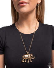 Load image into Gallery viewer, Paparazzi Elaborate Elephant - Gold Necklace
