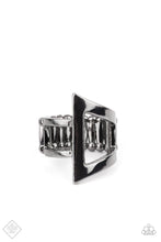 Load image into Gallery viewer, Rebel Edge - Asymmetrical Black Ring - Demetra's Bling Boutique
