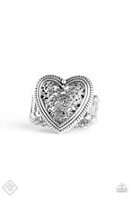 Load image into Gallery viewer, I Adore You - Silver - Filigree Heart Ring - Demetra's Bling Boutique
