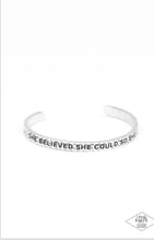 Load image into Gallery viewer, She Believed She Could - Silver Bracelet - Demetra's Bling Boutique
