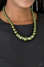 Load image into Gallery viewer, Party Pearls - Green Pearl Necklace - Demetra's Bling Boutique

