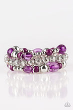 Load image into Gallery viewer, Malibu Marina - Purple Beaded Bracelet - Demetra's Bling Boutique
