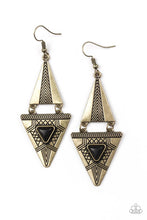 Load image into Gallery viewer, El Paso Edge - Brass Earrings - Demetra's Bling Boutique
