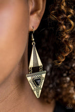 Load image into Gallery viewer, El Paso Edge - Brass Earrings - Demetra's Bling Boutique

