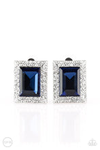 Load image into Gallery viewer, Crowned Couture - Blue Clip-On Earrings - Demetra's Bling Boutique
