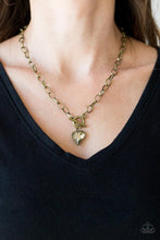 Load image into Gallery viewer, Princeton Princess - Brass Necklace - Demetra's Bling Boutique
