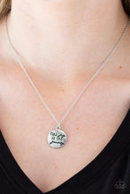 Load image into Gallery viewer, Find Joy - Silver Inspirational Round Pendant Necklace - Demetra's Bling Boutique
