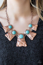 Load image into Gallery viewer, Cougar - Copper -Turquoise Stone Necklace - Demetra's Bling Boutique
