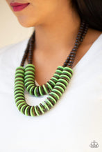 Load image into Gallery viewer, Dominican Disco - Green Necklace - Demetra's Bling Boutique
