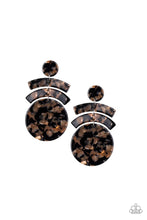 Load image into Gallery viewer, In The HAUTE Seat - Black Multi Faux Marble Acrylic Earrings - Demetra's Bling Boutique

