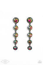 Load image into Gallery viewer, Drippin In Starlight - Multi Oil Spill Gunmetal Post Earring - Demetra's Bling Boutique
