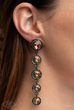 Load image into Gallery viewer, Drippin In Starlight - Multi Oil Spill Gunmetal Post Earring - Demetra's Bling Boutique

