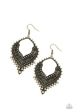 Load image into Gallery viewer, Sweep It Under The RUGGED - Brass Earrings - Demetra's Bling Boutique
