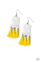 Load image into Gallery viewer, Tassel Retreat - Yellow Earrings - Demetra's Bling Boutique
