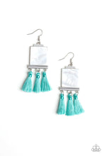Load image into Gallery viewer, Tassel Retreat - Blue Earrings - Demetra's Bling Boutique
