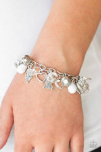 Load image into Gallery viewer, Charmingly Romantic - White Bracelet - Demetra's Bling Boutique
