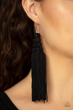 Load image into Gallery viewer, Magic Carpet Ride - Black Earrings - Demetra's Bling Boutique
