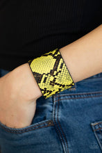 Load image into Gallery viewer, The Rest Is HISS-tory - Yellow Bracelet - Demetra's Bling Boutique
