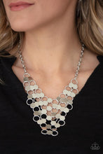 Load image into Gallery viewer, Net Result - Silver Interlocking Ring And Disc Necklace - Demetra's Bling Boutique
