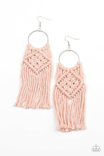 Load image into Gallery viewer, Macrame Rainbow - Pink Earrings - Demetra's Bling Boutique
