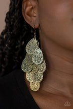Load image into Gallery viewer, Hibiscus Harmony - Brass Earrings - Demetra's Bling Boutique
