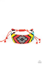 Load image into Gallery viewer, Desert Dive - Red Weaved Beaded Bracelet - Demetra's Bling Boutique
