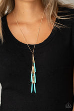 Load image into Gallery viewer, PRIMITIVE and Proper - Blue Tusk Like Bars Necklace - Demetra's Bling Boutique

