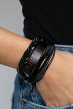 Load image into Gallery viewer, Brave Soul - Black Bracelet - Demetra's Bling Boutique
