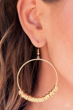 Load image into Gallery viewer, Paparazzi Retro Ringleader - Gold Earrings
