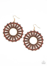 Load image into Gallery viewer, Solar Flare - Brown Earrings - Demetra&#39;s Bling Boutique
