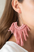 Load image into Gallery viewer, Wanna Piece OF MACRAME? - Pink Earrings - Demetra's Bling Boutique

