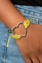 Load image into Gallery viewer, Playing With My HEARTSTRINGS - Yellow Bracelet - Demetra's Bling Boutique
