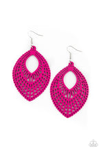 Load image into Gallery viewer, One Beach At A Time - Pink Wooden Earrings - Demetra&#39;s Bling Boutique

