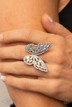 Load image into Gallery viewer, Flauntable Flutter - Multi Iridescent Rhinestone Ring - Demetra's Bling Boutique
