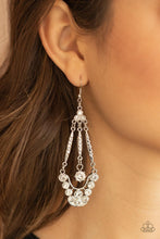 Load image into Gallery viewer, High-Ranking Radiance - White Hammered Earrings - Demetra's Bling Boutique
