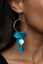 Load image into Gallery viewer, Holographic Hype - Blue Iridescent Blue Sequin Earrings - Demetra's Bling Boutique
