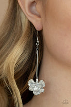 Load image into Gallery viewer, Opulently Orchid - Silver Flower Earrings - Demetra's Bling Boutique
