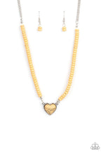 Load image into Gallery viewer, Country Sweetheart - Yellow Heart Stone Pendant Necklace - Demetra's Bling Boutique
