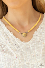 Load image into Gallery viewer, Country Sweetheart - Yellow Heart Stone Pendant Necklace - Demetra's Bling Boutique
