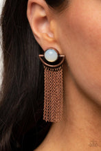 Load image into Gallery viewer, Opal Oracle - Copper Crescent Shaped Earrings - Demetra's Bling Boutique
