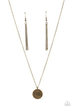 Load image into Gallery viewer, Choose Faith - Brass Disc Necklace - Demetra's Bling Boutique
