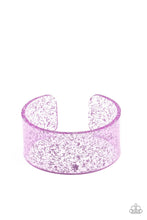 Load image into Gallery viewer, Snap, Crackle, Pop! - Purple Acrylic Cuff Bracelet - Demetra's Bling Boutique
