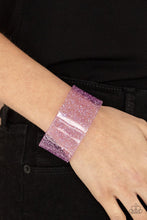 Load image into Gallery viewer, Snap, Crackle, Pop! - Purple Acrylic Cuff Bracelet - Demetra's Bling Boutique
