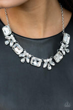 Load image into Gallery viewer, Long Live Sparkle - White Emerald Cut Gem  Necklace - Demetra's Bling Boutique
